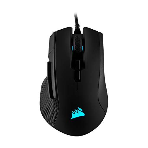 Corsair Ironclaw RGB Optisch FPS/MOBA Gaming Maus (18.000DPI Optischer Sensor, RGB LED Hintergrundbeleuchtung) Schwarz & MM100 Gaming Mauspad (Medium, Tuchfläche) schwarz Bild 2