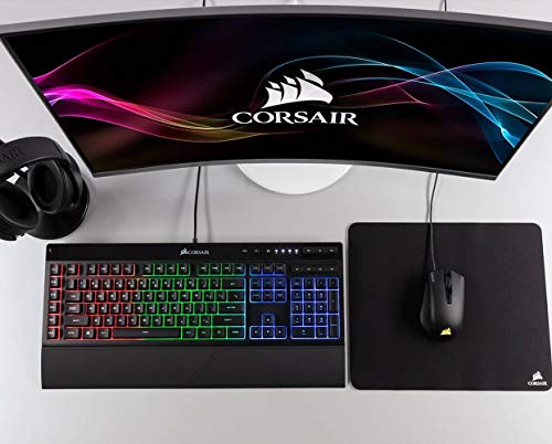 Corsair Ironclaw RGB Optisch FPS/MOBA Gaming Maus (18.000DPI Optischer Sensor, RGB LED Hintergrundbeleuchtung) Schwarz & MM100 Gaming Mauspad (Medium, Tuchfläche) schwarz Bild 7