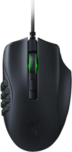 Razer Naga X - Kabelgebundene Gaming Maus mit 16 programmierbaren Tasten für PC/Mac (Optische Maus Switches, optischer 5G-Sensor, Speedflex-Kabel, Chroma RGB Beleuchtung) Schwarz Bild 1
