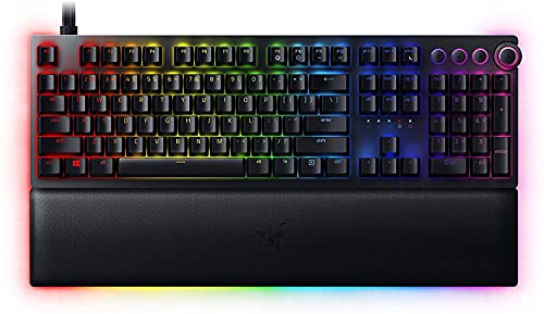 Razer Huntsman V2 Analog - Premium Gaming Tastatur mit analogen optischen Schaltern (ergonomische Handgelenkauflage, Digitale Drehsteuerung, 4 Medientasten, RGB-Chroma) UK-Layout | Schwarz Bild 1
