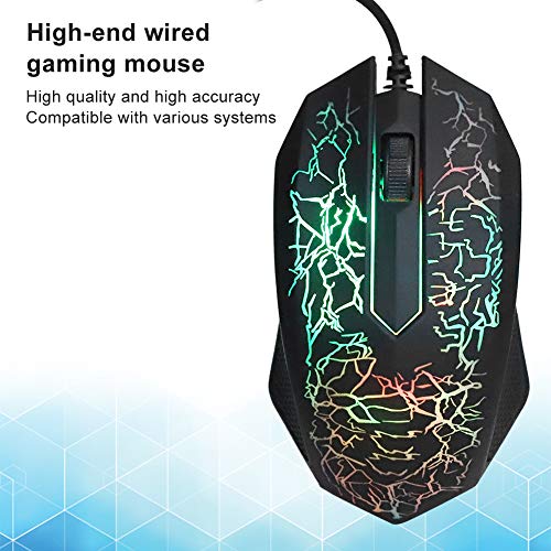 VBESTLIFE Wired Gaming Mouse PC-Gaming-Mäuse Schwarze optische Computer-Maus Wired Professional Gaming für LOL Colourful Backlight Computer-Mäuse A30(Schwarz) Bild 2