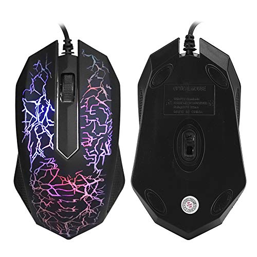VBESTLIFE Wired Gaming Mouse PC-Gaming-Mäuse Schwarze optische Computer-Maus Wired Professional Gaming für LOL Colourful Backlight Computer-Mäuse A30(Schwarz) Bild 6