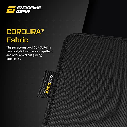 ENDGAME GEAR MPC 1200 Cordura XXXL Gaming Mauspad 120 x 60cm - Fransenfreie Ränder - Cordura Gewebe - Ergibt Ausgezeichnete Gleiteigenschaften - rutschfeste Unterseite – Stealth Edition - Schwarz Bild 3