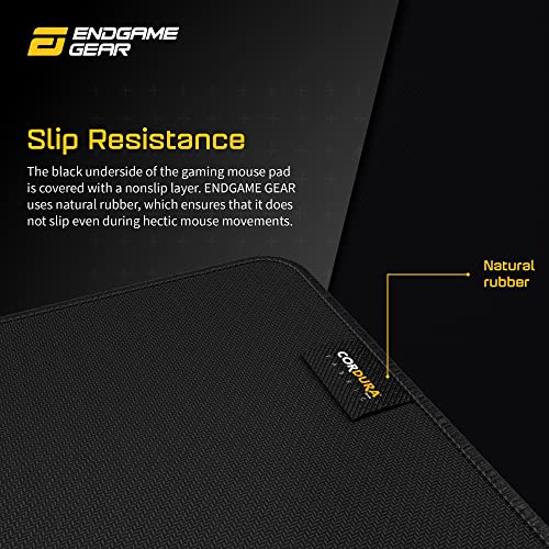 ENDGAME GEAR MPC 1200 Cordura XXXL Gaming Mauspad 120 x 60cm - Fransenfreie Ränder - Cordura Gewebe - Ergibt Ausgezeichnete Gleiteigenschaften - rutschfeste Unterseite – Stealth Edition - Schwarz Bild 5