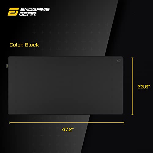 ENDGAME GEAR MPC 1200 Cordura XXXL Gaming Mauspad 120 x 60cm - Fransenfreie Ränder - Cordura Gewebe - Ergibt Ausgezeichnete Gleiteigenschaften - rutschfeste Unterseite – Stealth Edition - Schwarz Bild 6