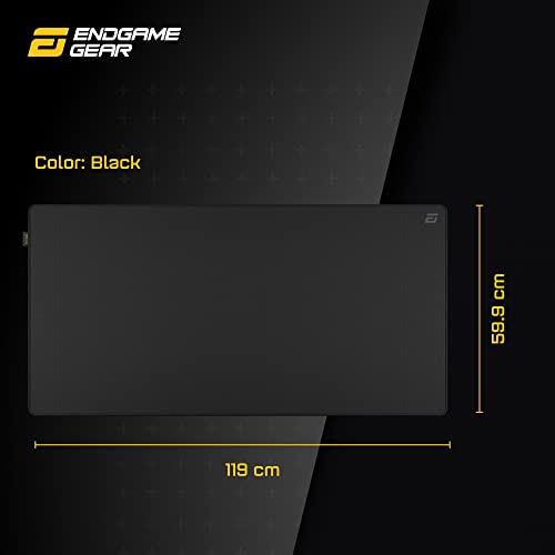 ENDGAME GEAR MPC 1200 Cordura XXXL Gaming Mauspad 120 x 60cm - Fransenfreie Ränder - Cordura Gewebe - Ergibt Ausgezeichnete Gleiteigenschaften - rutschfeste Unterseite – Stealth Edition - Schwarz Bild 7
