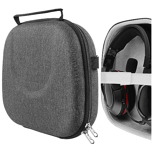 Geekria Shield Kopfhörerhülle kompatibel mit Turtle Beach Recon 70, Stealth 450 Gaming und mehr, Ersatz-Hartschalen-Reise-Umhängetasche mit Kabelaufbewahrung (Dunkelgrau) Bild 1