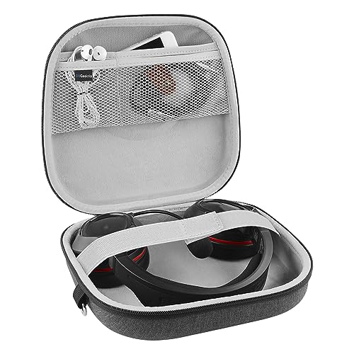 Geekria Shield Kopfhörerhülle kompatibel mit Turtle Beach Recon 70, Stealth 450 Gaming und mehr, Ersatz-Hartschalen-Reise-Umhängetasche mit Kabelaufbewahrung (Dunkelgrau) Bild 3