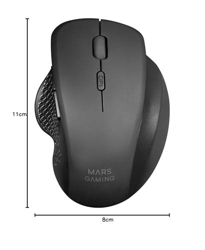 Mars Gaming MMWERGO Ergonomische Kabellose Maus für PS4/PS5/XBOX/PC/Mac, Schwarz, Einheitsgröße Bild 7