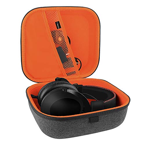Geekria Shield Kopfhöreretui kompatibel mit Hyperx Cloud III, Cloud II, Cloud Stinger Core u. a., Hartschalen-Reise-Etui mit Kabelaufbewahrung (Dunkelgrau) Bild 3