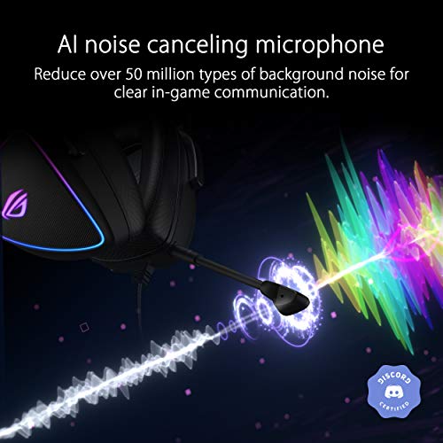 ASUS ROG Delta S Gaming Headset mit USB-C | Ai Powered Noise-Canceling Mikrofon | Over-Ear-Kopfhörer für PC, Mac, Nintendo Switch und Sony PlayStation | Ergonomisches Design, Schwarz Bild 3