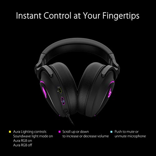 ASUS ROG Delta S Gaming Headset mit USB-C | Ai Powered Noise-Canceling Mikrofon | Over-Ear-Kopfhörer für PC, Mac, Nintendo Switch und Sony PlayStation | Ergonomisches Design, Schwarz Bild 4