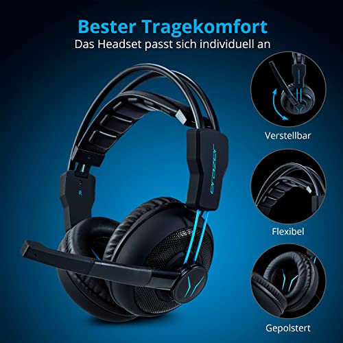 MEDION ERAZER Mage P10 Gaming Headset (Kabelgebunden, integriertes Mikrofon, Lautstärkeregler und Stummschalter, Over Ear, 3,5 mm) Bild 3