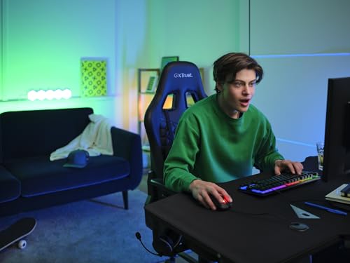 Trust Gaming Tastatur mit TKL-Design GXT 833 Thado - Beleuchtete Tastatur mit Deutsches QWERTZ Layout, Anti-Ghosting, Mehrfarbige LED-Beleuchtung, 12 Media-Tasten, USB Plug & Play, PC/Laptop Bild 6