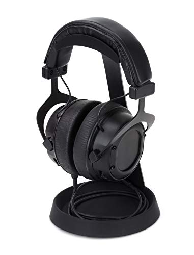 Dynavox Kopfhörerständer KH-1000, Universal Halter mit Metallkorpus für Gaming-Headsets und Over-Ear-Kopfhörer, Silikon-Auflage für Bügel und Kabel-Ablage, schwarz Bild 1