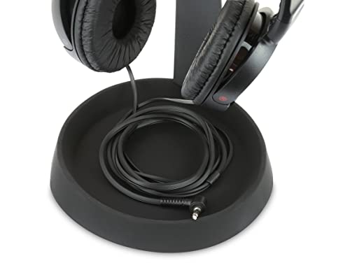 Dynavox Kopfhörerständer KH-1000, Universal Halter mit Metallkorpus für Gaming-Headsets und Over-Ear-Kopfhörer, Silikon-Auflage für Bügel und Kabel-Ablage, schwarz Bild 3