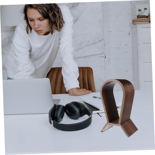 Cabilock Kopfhörerständer aus Walnussholz Headset-präsentationsständer Modernes Design Passt zu Over-Ear-headsets und Gaming-kopfhörern für Zuhause Büro und Headset-Shops Bild 2