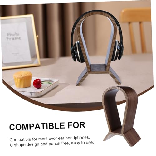 Cabilock Kopfhörerständer aus Walnussholz Headset-präsentationsständer Modernes Design Passt zu Over-Ear-headsets und Gaming-kopfhörern für Zuhause Büro und Headset-Shops Bild 4