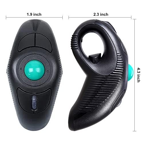 IMAGE Trackball Maus Kabellose USB Handheld Funkmaus mit Laser für Rechts- oder Linkshänder Bild 3