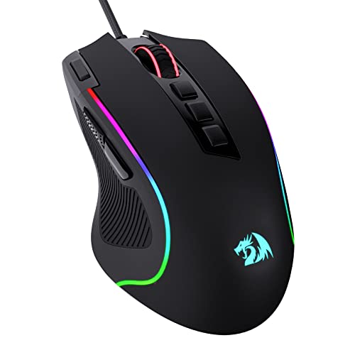 Redragon M612 Predator RGB Gaming Maus, 8000 DPI kabelgebundene optische Maus mit 11 programmierbaren Tasten & 5 Hintergrundbeleuchtungsmodi, Software unterstützt DIY Keybinds Rapid Bild 1