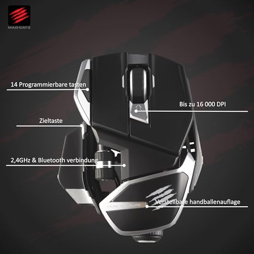 Madcatz R.A.T. Dws Dual Wirelessoptical Gaming Mouseblack Bild 2
