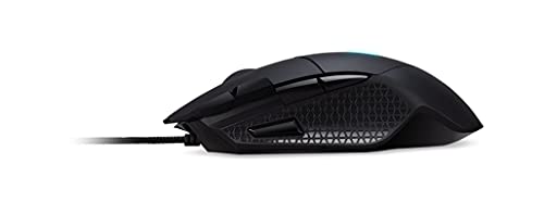 Acer Cestus 315 Gaming Maus (6.500 DPI, 100 IPS Tracking, 6 programmierbare Tasten, 1 ms Reaktionszeit, RGB Beleuchtung, GPMCE11014, schwarz, Programmierbare Tasten 6 Bild 4