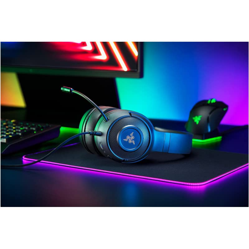 Razer Kraken V3 X - Kabelgebundenes USB-Gaming-Headset (Ultraleichter Kopfhörer, TriForce 40-mm-Treiber, HyperClear-Mikrofon mit Nierencharakteristik, 7.1 Surround Sound, RGB Chroma) Schwarz Bild 2
