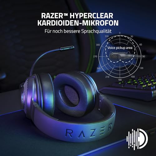 Razer Kraken V3 X - Kabelgebundenes USB-Gaming-Headset (Ultraleichter Kopfhörer, TriForce 40-mm-Treiber, HyperClear-Mikrofon mit Nierencharakteristik, 7.1 Surround Sound, RGB Chroma) Schwarz Bild 5