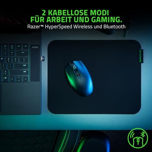 Razer Orochi V2 - Mobile kabellose Gaming-Maus mit bis zu 950 Stunden Batterie-Laufzeit (Ultra leichtes Design, 2 kabellose Modi, Mechanische Maus-Switches) Schwarz Bild 3