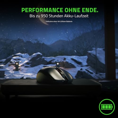 Razer Orochi V2 - Mobile kabellose Gaming-Maus mit bis zu 950 Stunden Batterie-Laufzeit (Ultra leichtes Design, 2 kabellose Modi, Mechanische Maus-Switches) Schwarz Bild 4