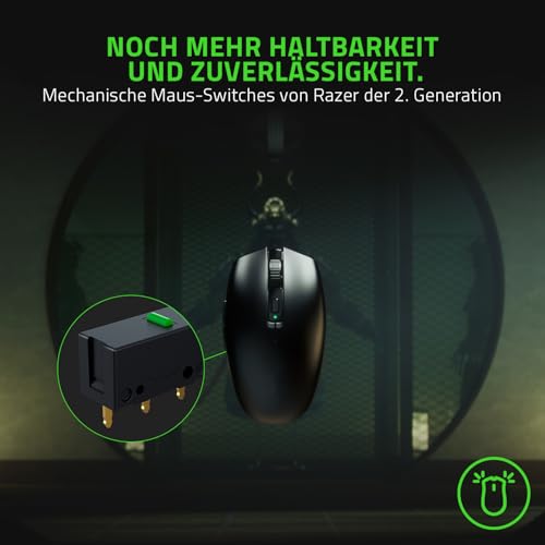 Razer Orochi V2 - Mobile kabellose Gaming-Maus mit bis zu 950 Stunden Batterie-Laufzeit (Ultra leichtes Design, 2 kabellose Modi, Mechanische Maus-Switches) Schwarz Bild 5