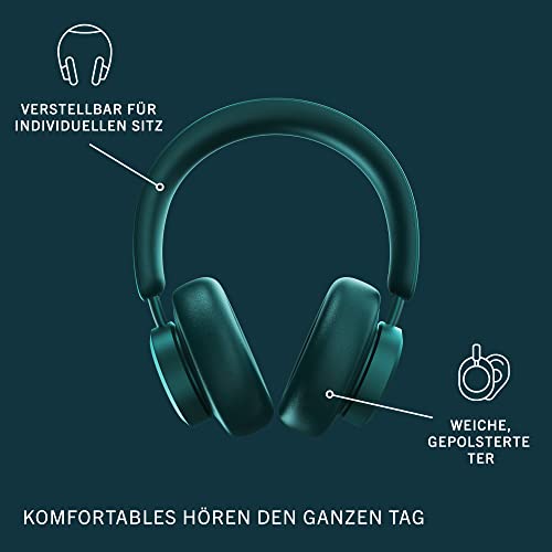 Urbanista Miami Kabelloser Over Ear Bluetooth Kopfhörer mit Hybrid Active Noise Cancelling, 6 ENC Mikrofone, 50h Spielzeit, ANC mit Transparenzmodus, On-Ear Erkennung, Transporttasche (Grün) Bild 5