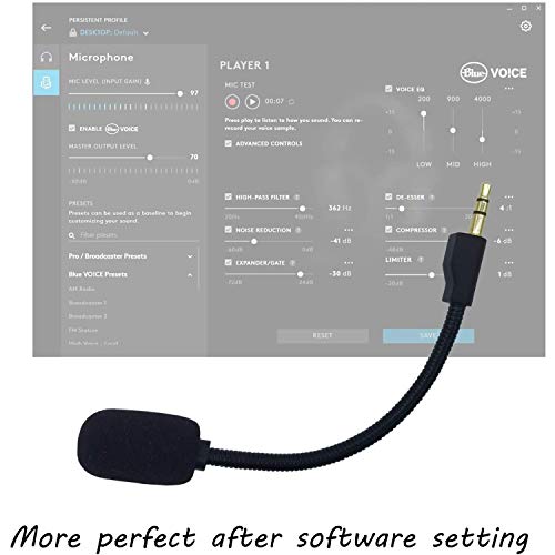 sciuU Ersatz Boom Mikrofon kompatibel mit Logitech G PRO X2, G PRO X Wireless & G PRO Wired Gaming Headsets - abnehmbares 3,5 mm Gaming Mic mit Noise Cancelling & kristallklarem Klang - nur Mikrofon Bild 4