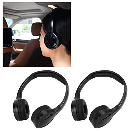 Auto-Kopfhörer, 2-Kanal-Akku-Infrarot-IR-Stereo-Audio-Kopfhörer-Kopfhörer für Auto-Kopfstütze DVD Bild 5