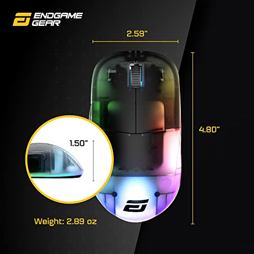 ENDGAME GEAR XM1 RGB Gaming Maus - Optischer PWM3389 Sensor - 50:16.000 DPI - 5 Tasten – GM 4.0-60M Switches - 1 ms Taster Reaktionszeit – USB Ergonomische Leichte Maus 82g - Dark Frost Bild 6