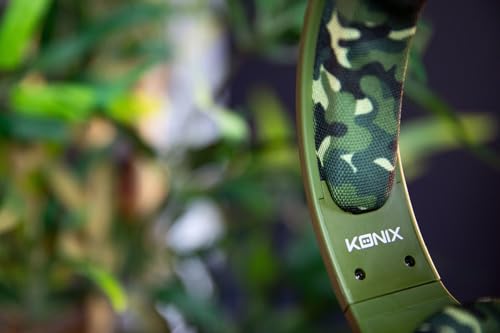 Konix Mythics Kabelgebundenes Gaming-Headset Nemesis PS4, PS5, Switch und Xbox - Mikrofon - 1,5 m Kabel - 3,5 mm Klinkenstecker - Motiv Camouflage Grün Khaki Bild 3