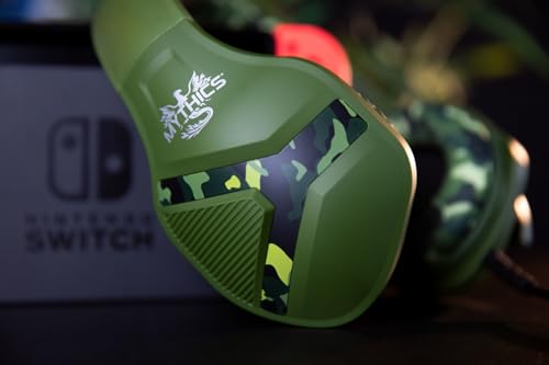 Konix Mythics Kabelgebundenes Gaming-Headset Nemesis PS4, PS5, Switch und Xbox - Mikrofon - 1,5 m Kabel - 3,5 mm Klinkenstecker - Motiv Camouflage Grün Khaki Bild 4