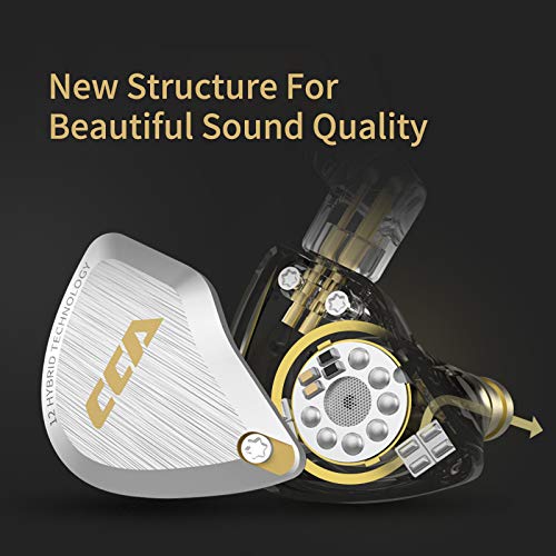CCA C12 5BA 1DD Stereo Bass Kopfhörer In Ear Kopfhörer mit Kabel Noise Cancelling Sport Earbuds Headset für Musiker Audiophile Sänger DJ Bild 5