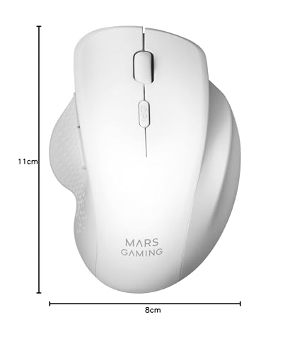 MARSGAMING Mars Gaming MMWERGOW, Kabellose Ergonomische Maus für PS4/PS5/XBOX/PC/Mac, Weiß Bild 7