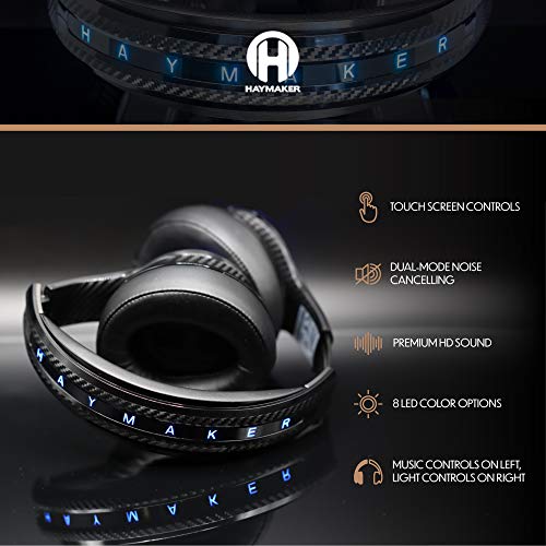 HAYMAKER The Noise Cancelling Bluetooth Wireless Kopfhörer Premium HD Sound & Lange Akkulaufzeit Wettbewerbsfähiges Gaming Headset für Xbox X/S, Xbox, PS5, PS4, PC, Switch, Mobile | Schwarz Bild 2