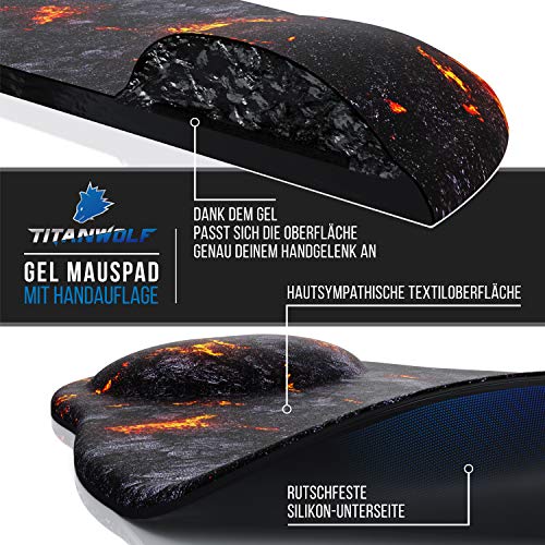 Gel Mauspad ergonomische Handgelenkauflage - Office Komfort Mousepad - Handgelenkpolster Handauflage - Gelkissen Gelpolster - Maus und Tastatur - abwaschbar - für Computer Laptop Notebook Bild 3