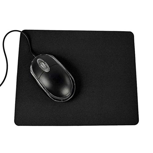 rutschfeste einfarbige rechteckige Mausunterlage Glatte Gaming-PC-Laptop-Mausunterlage Ultradünnes Computer-Mäusekissen Mousepad für Home-Office-Gaming Schwarz Langlebig und nützlich Bild 1