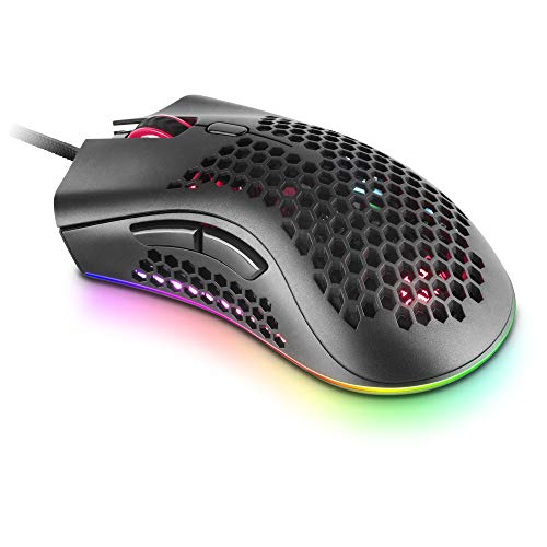 Mars Gaming MMEX Schwarz, RGB Gaming-Maus, 32K DPI, Feather-Kabel, HUANO-Schalter Bild 2