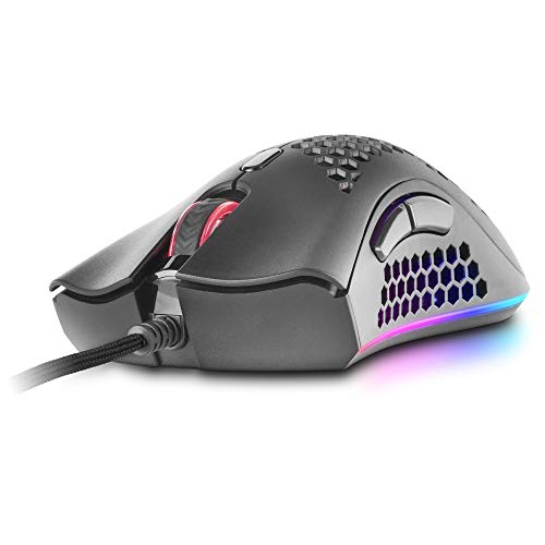Mars Gaming MMEX Schwarz, RGB Gaming-Maus, 32K DPI, Feather-Kabel, HUANO-Schalter Bild 3