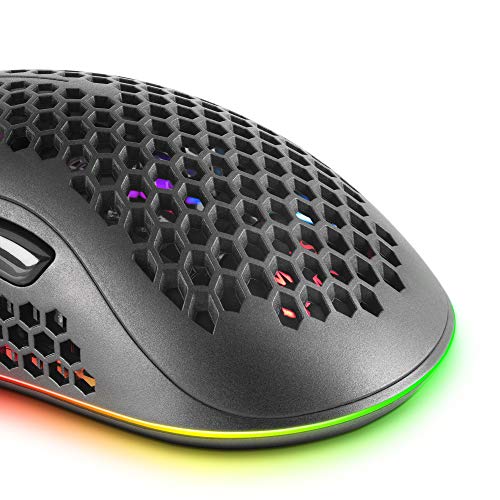 Mars Gaming MMEX Schwarz, RGB Gaming-Maus, 32K DPI, Feather-Kabel, HUANO-Schalter Bild 5