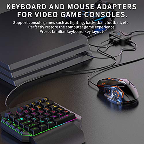 Tastatur- und Mauskonverteradapter für / / / für 360 / für ONE / für -Serie, kabelgebundene Einhand-Gaming-Tastatur und Maus mit OTG-Adapter für Videospielkonsolen Bild 5