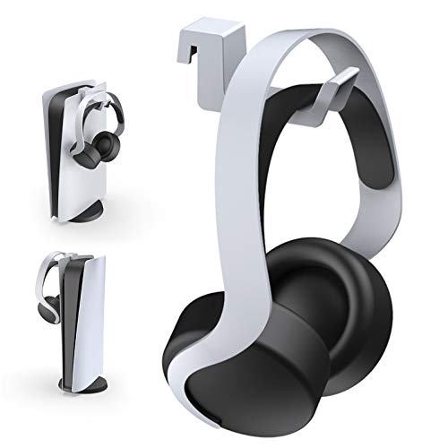 NexiGo PS5 Kopfhörer Halter, [Minimalistisches Design] Mini-Kopfhöreraufhänger mit Stützleiste, für Sony PlayStation 5 Gaming Headset, Weiß Bild 1