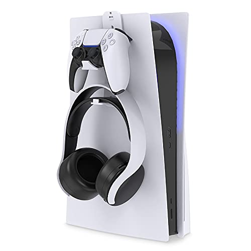 FYOUNG Universal Controller Headset Halterung Kompatibel mit PS5 Konsole, Wandhalterung für PS5 Controller Remote & Pulse 3D Headset Kopfhörer Halter Zubehör Bild 1