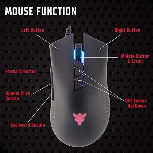 iTek Gaming-Maus G61-4000DPI, RGB, Software, Sensor A3050 Schwarz Bild 3