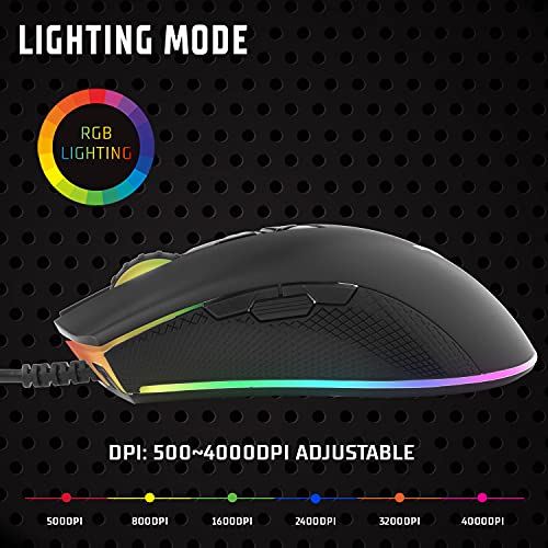 iTek Gaming-Maus G61-4000DPI, RGB, Software, Sensor A3050 Schwarz Bild 4